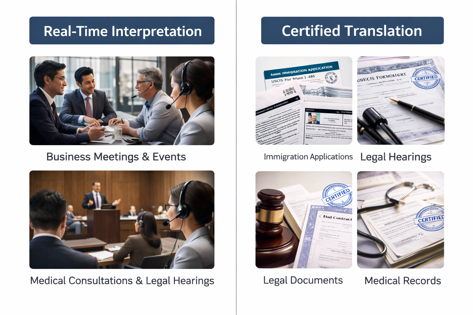 When to Use Real-Time Interpretation vs Certified Translation