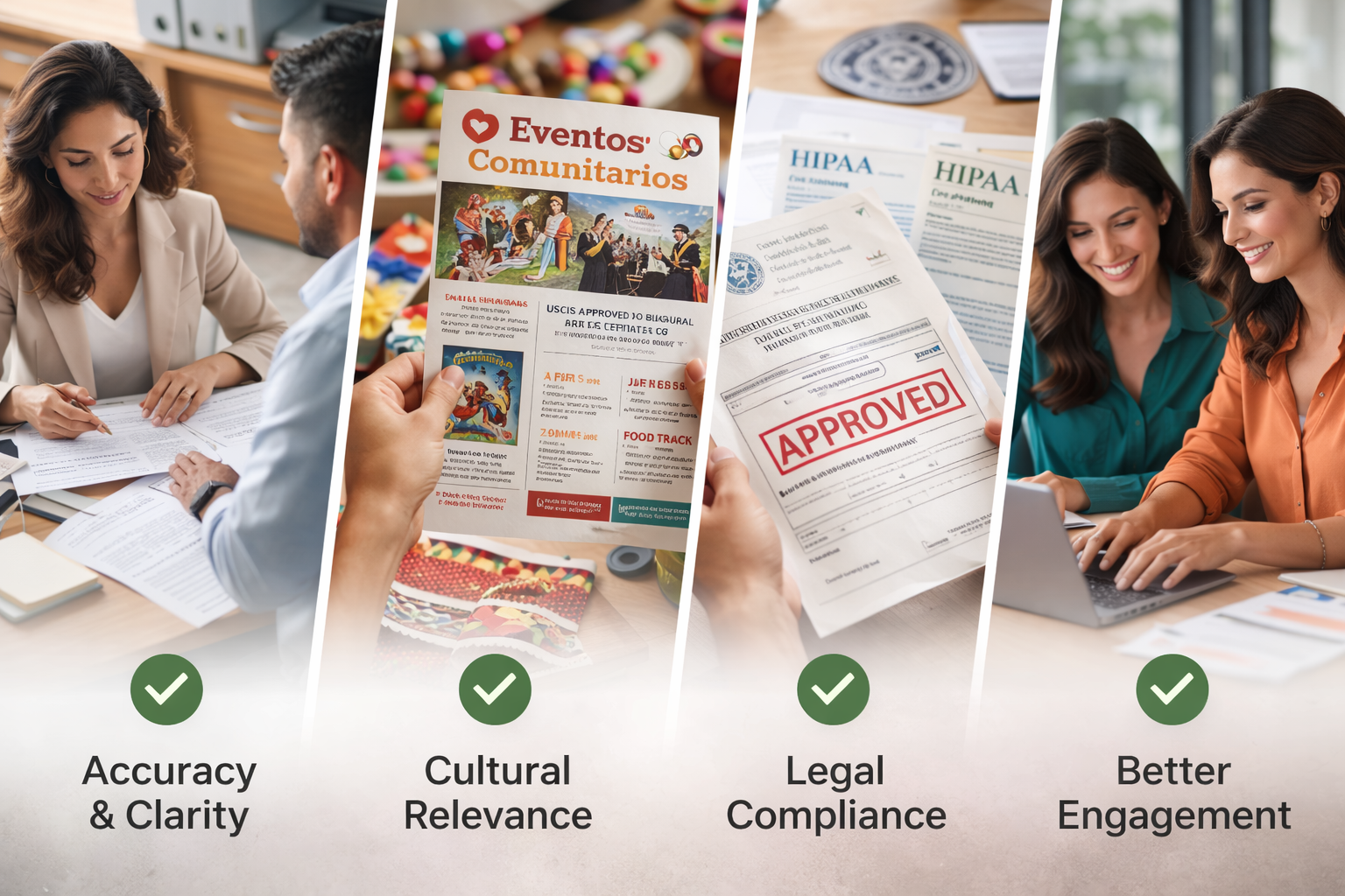Spanish translation accuracy and compliance scene