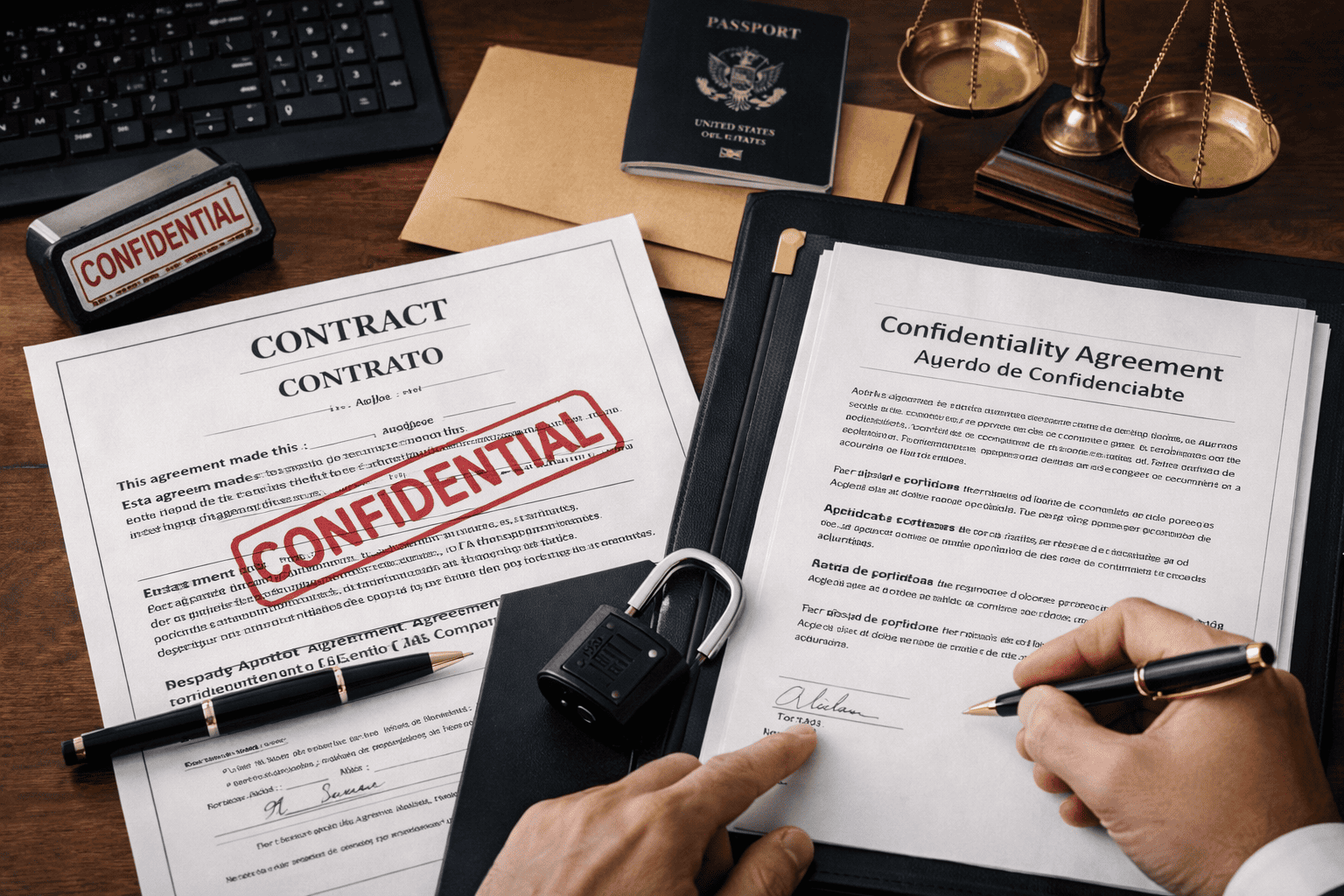 Confidential legal document workspace