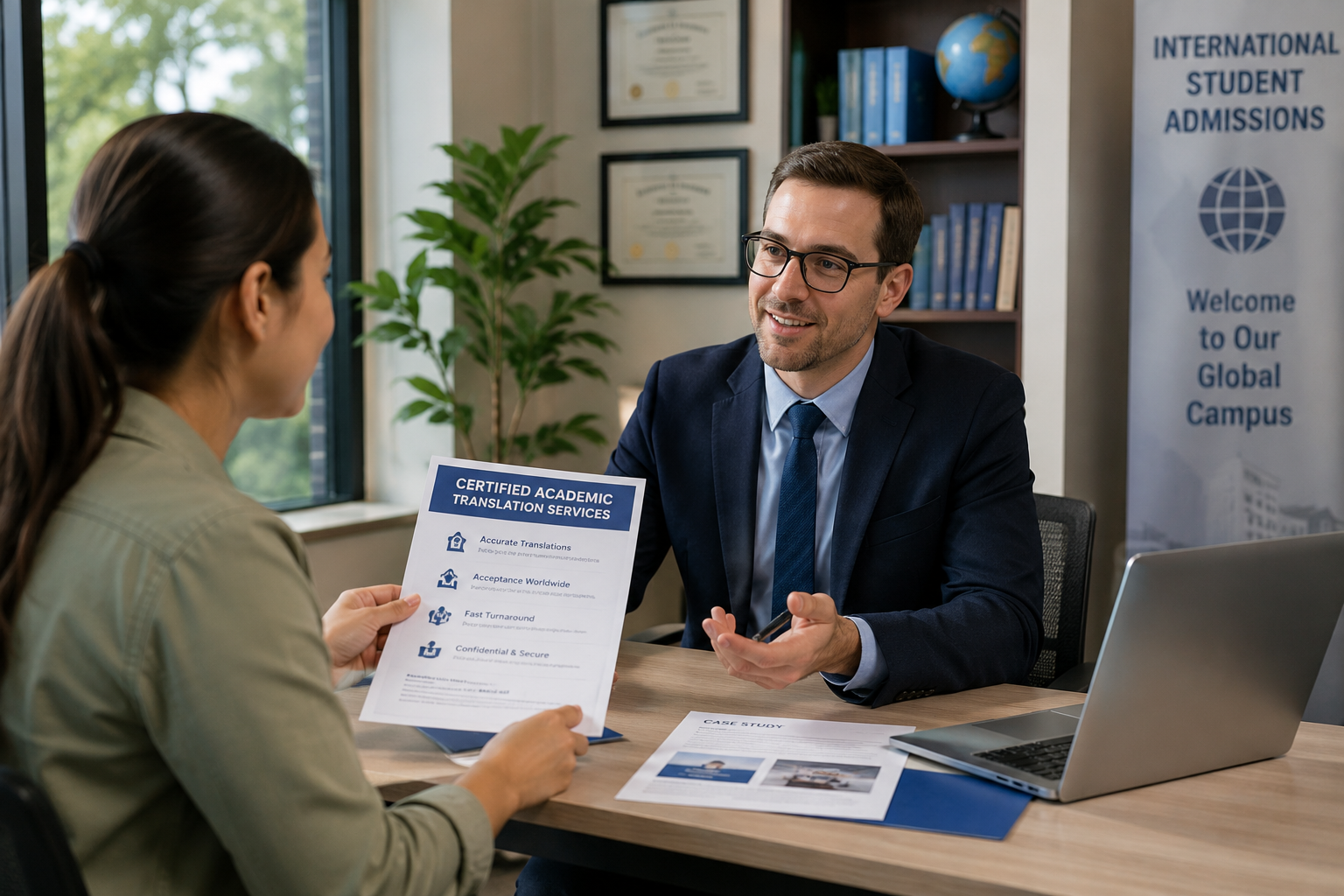 Certified academic document translation for international student admissions