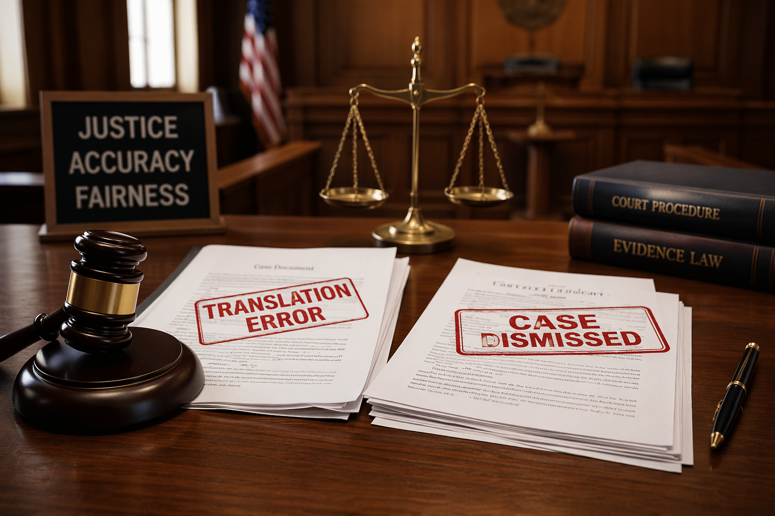 legal consequences of incorrect document translation illustration showing risks and errors