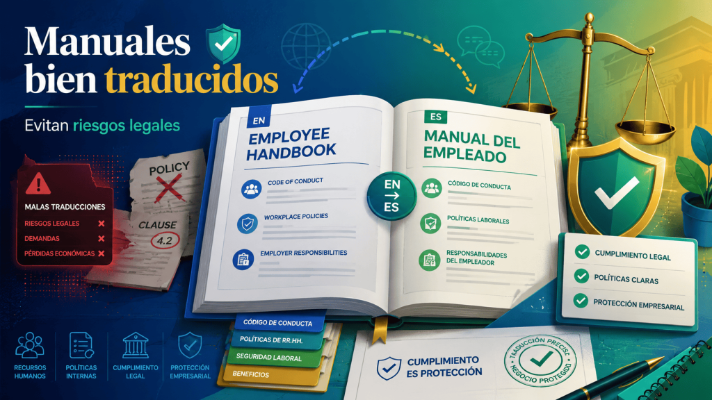 Traducción de manuales de empleados al español: riesgos de cumplimiento para empresas globales