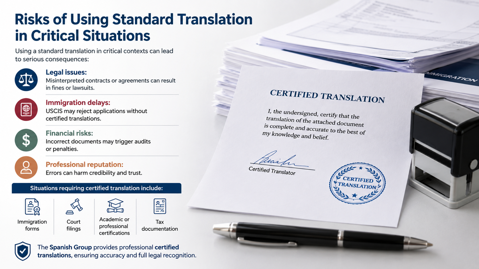 Certified vs standardized translations
