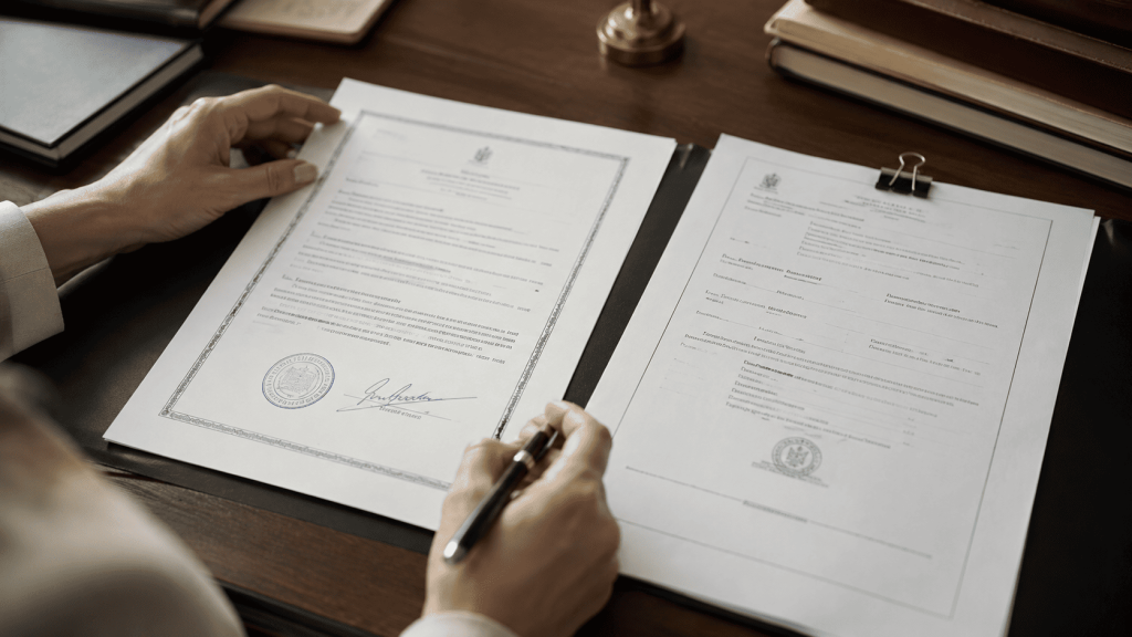 traducción certificada con sellos y firmas