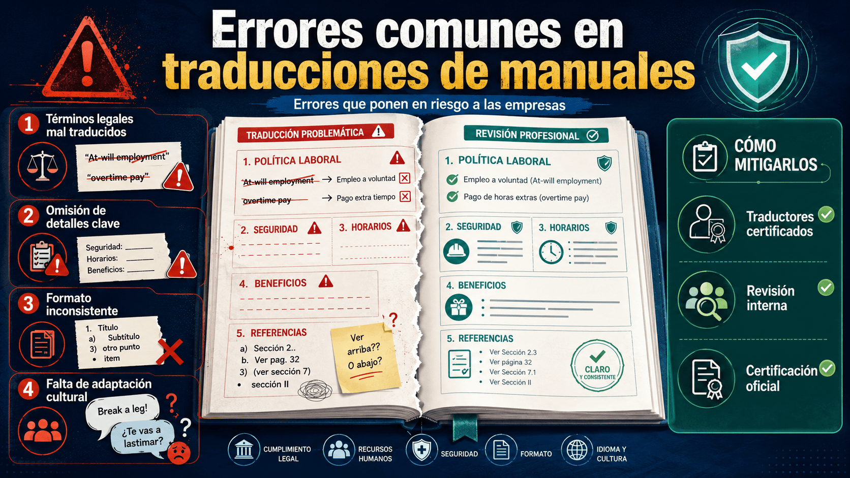 Errores comunes en traducciones de manuales