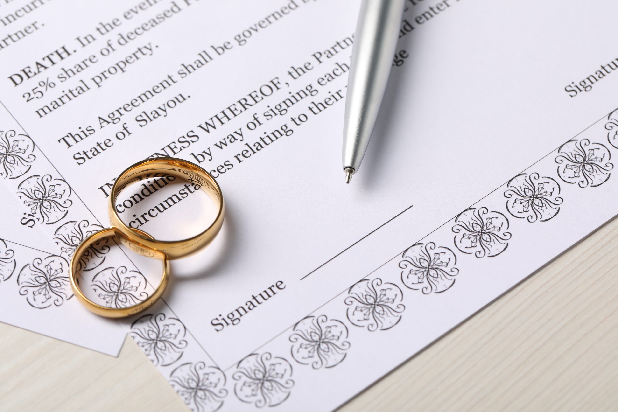 two gold wedding ring
