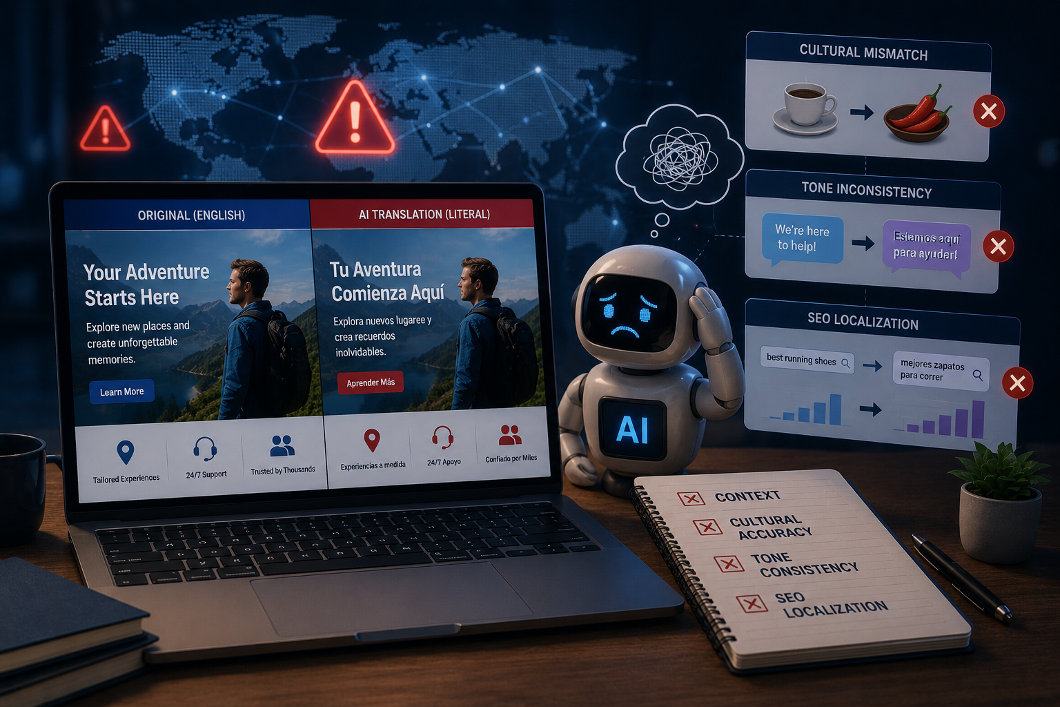 Limits of AI in Website Translation