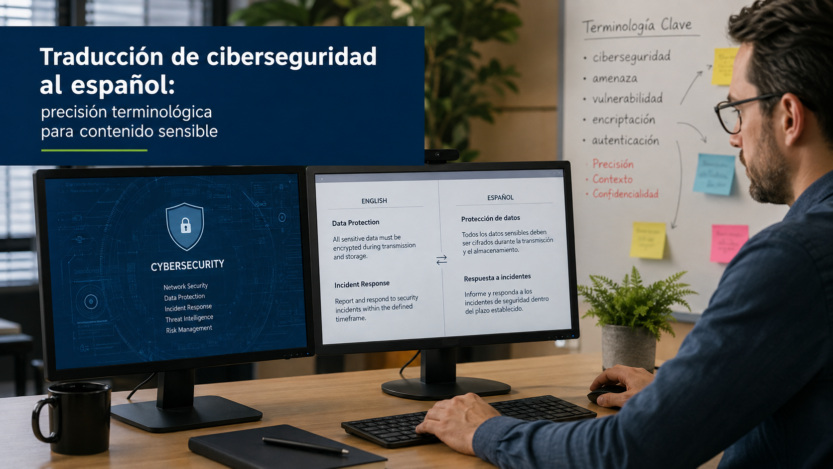 Traducción de ciberseguridad al español