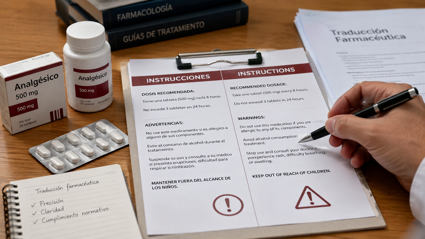 Traducción farmacéutica al español
